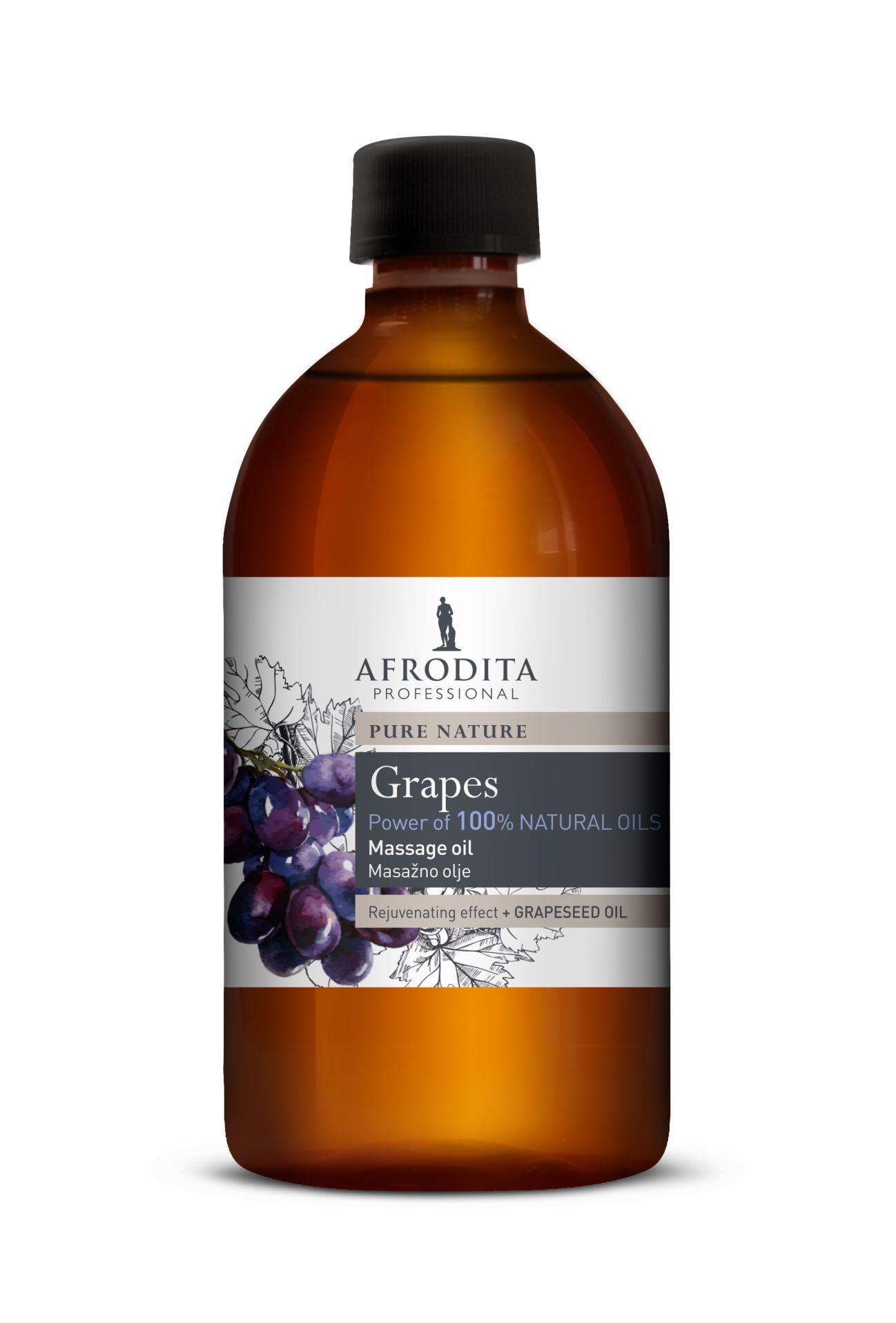 Kozmetika Afrodita - Olej Grapes do masażu twarzy i ciała 500 ml - Winogrona 