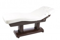 SPA Łóżko do masażu - podgrzewana leżanka kosmetyczna MP4249 Hilton - brązowa podstawa