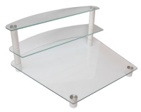 Szklane nakładki na blat stolika 2006 (1 szt płaska+ 1 szt z półkami)- przezroczyste